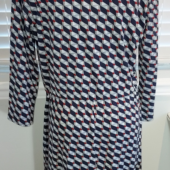 Weekend MaxMara Multi Color Geometric Print 3/4 Sleeve Midi Dress NWT - Picture 5 of 6
